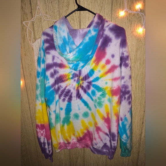 Bokeh Medium Tie Dye Sweatshirt Kangaroo Pocket Oversized - Picture 3 of 4